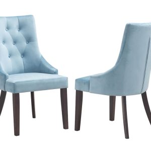 Velvet Duck Egg Scoop Back Dining Chairs