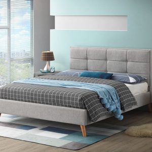 Grey Fabric Bed