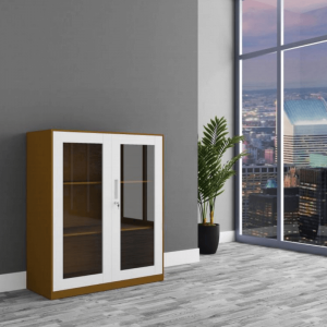 Office Steel Glass Side Cabinet