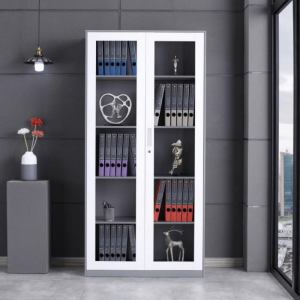 Office Steel Glass Doors Cupboard
