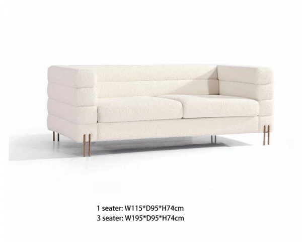 Luxury Modern White Fabric Sofa