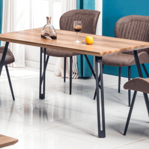 Dining Table with Leather Chairs