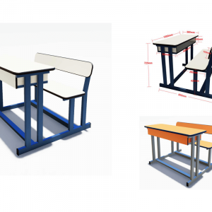 School Desk and Bench