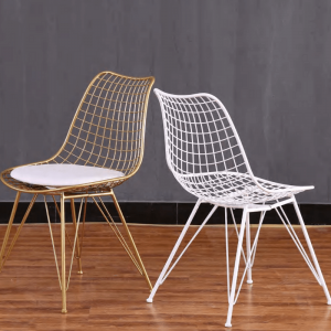 Gold Metal Dining Chairs