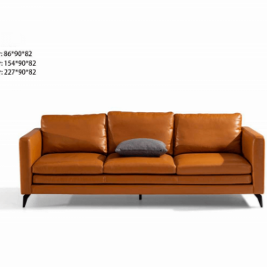Tan Leather 3 Seater Sofa