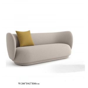 Modern Curved Fabric Sofa