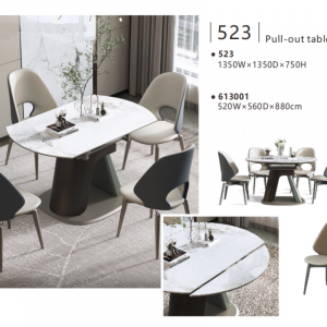Dining Table with Leather Chairs