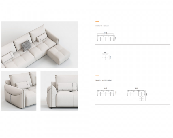 Sofa With Footstool - Image 3