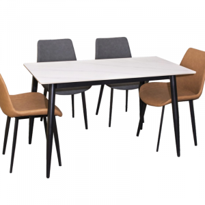 Dining Table with Leather Chairs