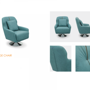 Lounge Chair with Metal Base