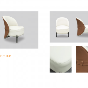 White Leather Lounge Chair
