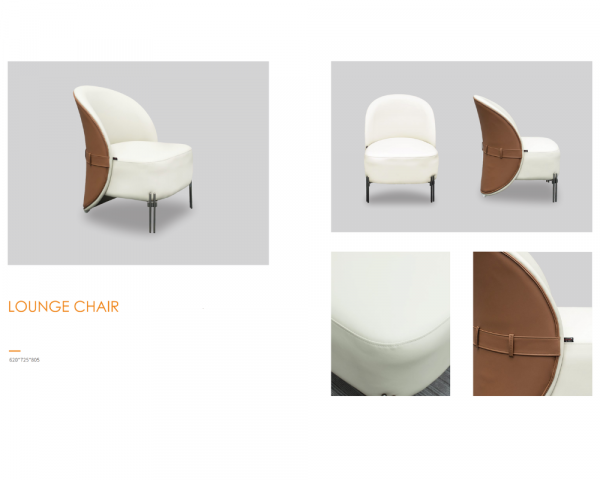 White Leather Lounge Chair